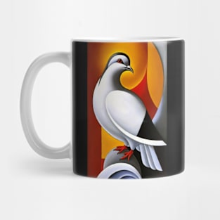 Pigeon Abstract Geometric Colourful Artwork Design Mug